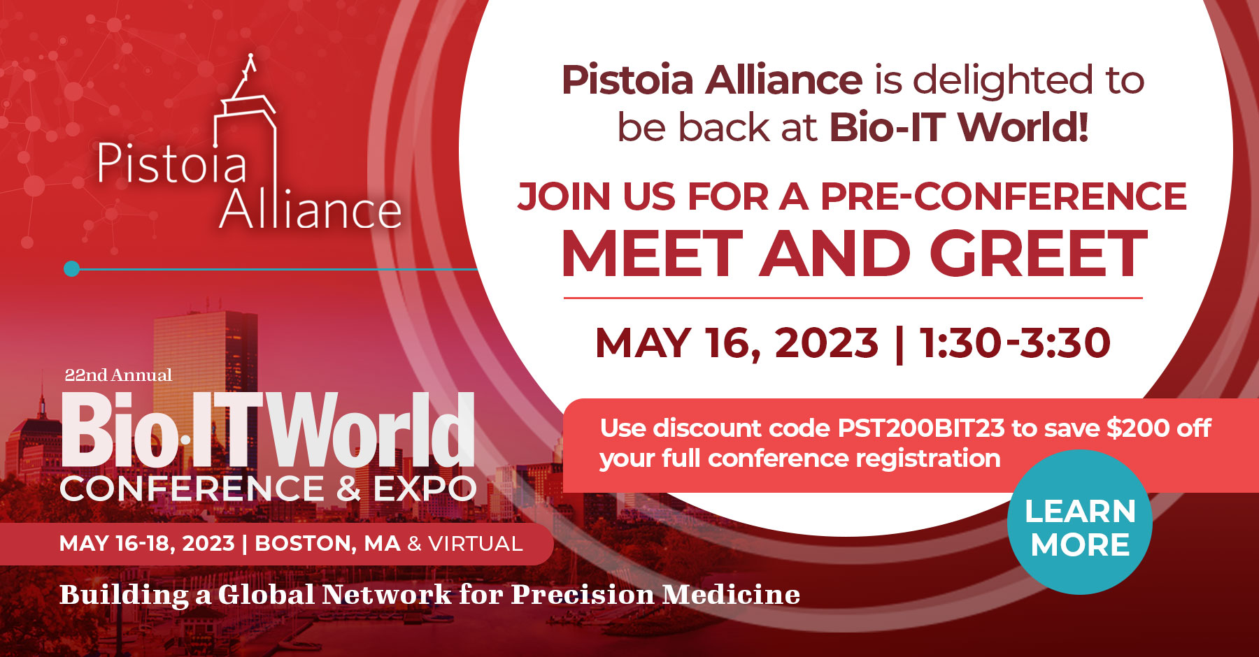 Meet & Greet Pistoia Alliance At Bio IT, Room 310, Boston