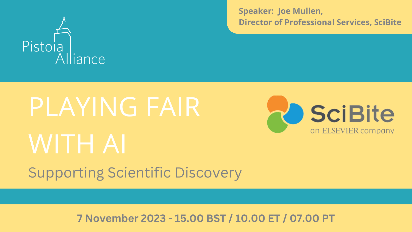 Event slide for playing FAIR with AI webinar