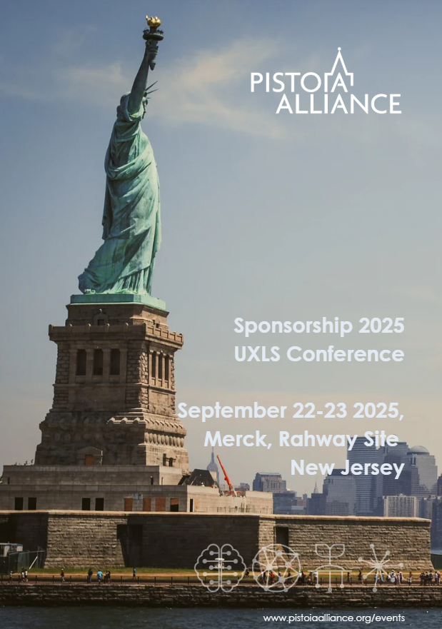 UXLS sponsorship brochure front page with photo of the Statue of Liberty